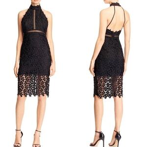 Bardot Gemma lace halter dress